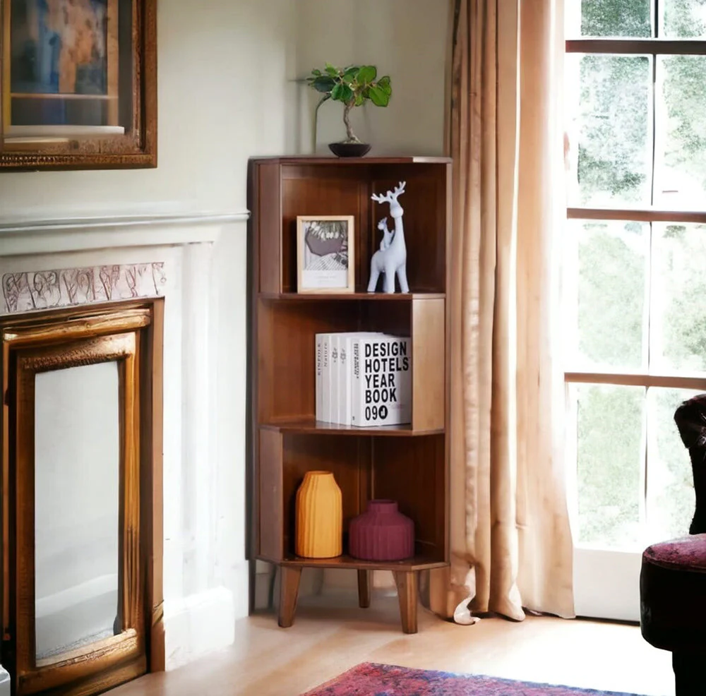 corner bookcase